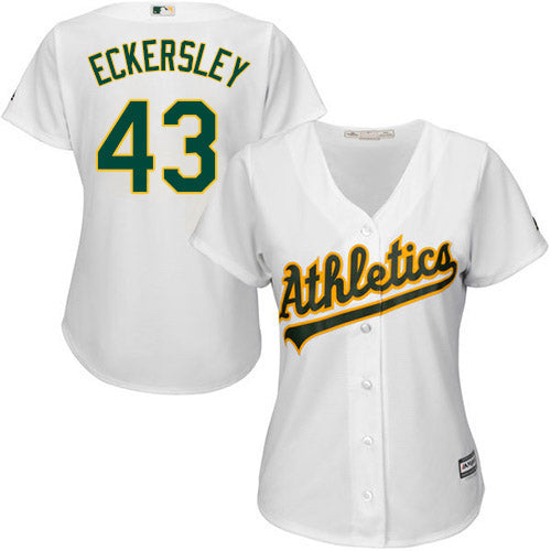 Women's Oakland Athletics Dennis Eckersley Replica Home Jersey - White